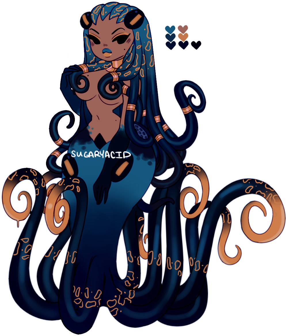 Day 11 Of Mermay This Was Going To Be An Adopt - Bnha Octopus (1000x1239), Png Download