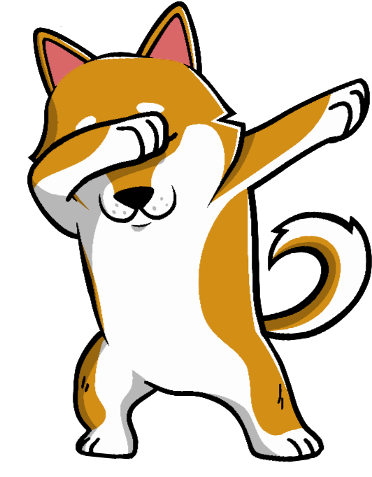 Shiba Inu Dabbing Color Changing Mug Funny Doge Meme - Shiba Inu Doge Dabbing (1000x1200), Png Download