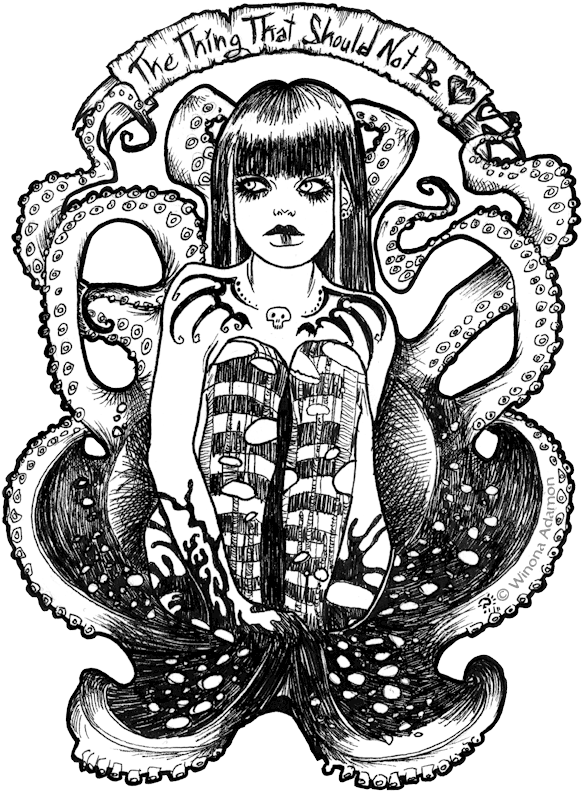 The Thing That Shouldn't Be Id By *winona-adamon On - Drawing (605x800), Png Download