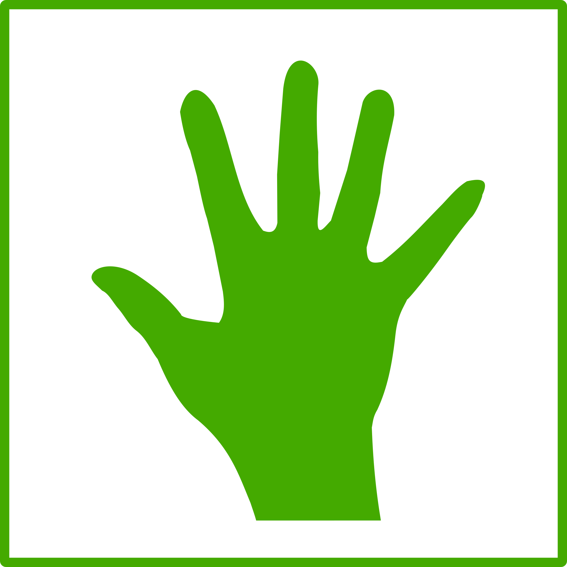 Hand Icon Clipart - Green Hand Clipart (2400x2400), Png Download