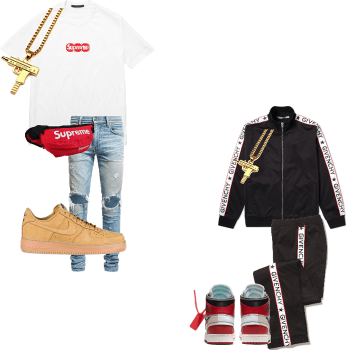 Clout - Uzi Machine Gun Pendant Gold Bar Necklace 18kt Gold (692x700), Png Download