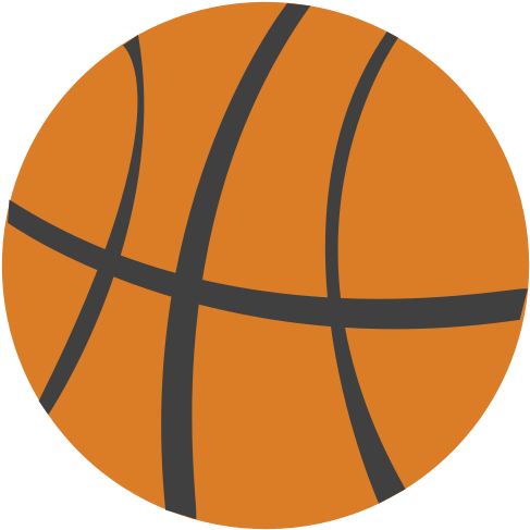 This Image Rendered As Png In Other Widths - Basketball Clipart Flat (500x500), Png Download