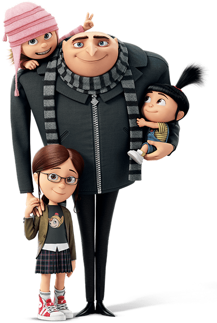 Despicable Me Gru And Kids - Despicable Me (426x634), Png Download