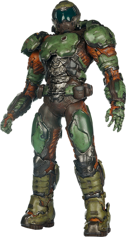 2" Doom Sixth Scale Figure The Doom Marine - Doom Marine Doom Sixth Scale Figure (480x898), Png Download