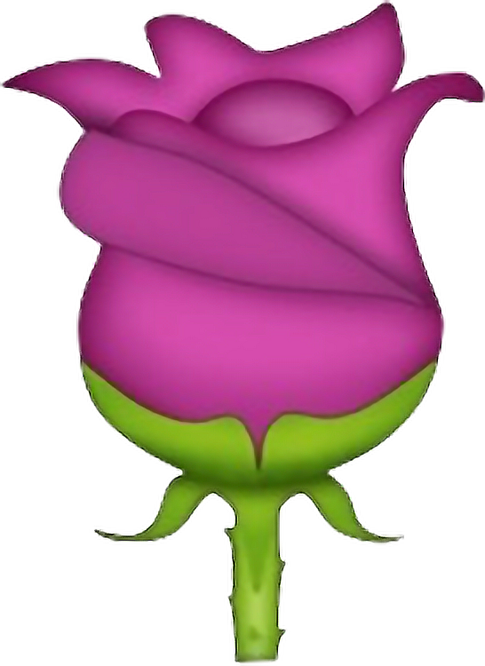 Report Abuse - Iphone Emoji Rose Png (546x750), Png Download