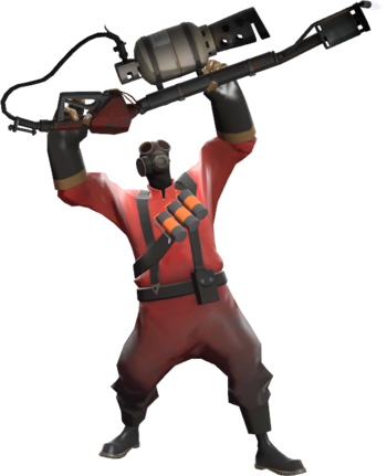 [ Img] - Pyro Taunt Gif (350x431), Png Download