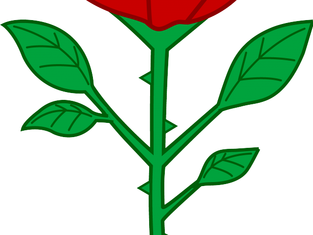 Wilted Flower Emoji Source - Rose With Stem Clipart (640x480), Png Download