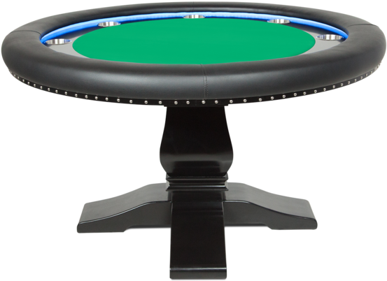 Ginza Led Green Round 4 Person Poker Table - Bbo Poker Blue Suited Speed Cloth Ginza Led Poker & (600x600), Png Download