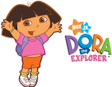 Dora The Explorer Tv Show Image With Logo And Character - Dora The Explorer Cardboard Cutout (500x281), Png Download