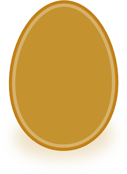 Golden Egg Clip Art At Clker - Golden Egg Clipart (444x594), Png Download