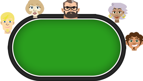 36 2 Five Players - Poker Table Png (470x267), Png Download