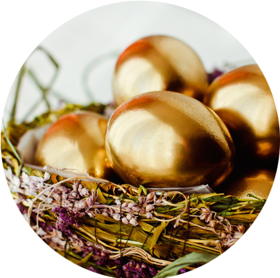 Nest Of Golden Eggs - Egg (600x400), Png Download