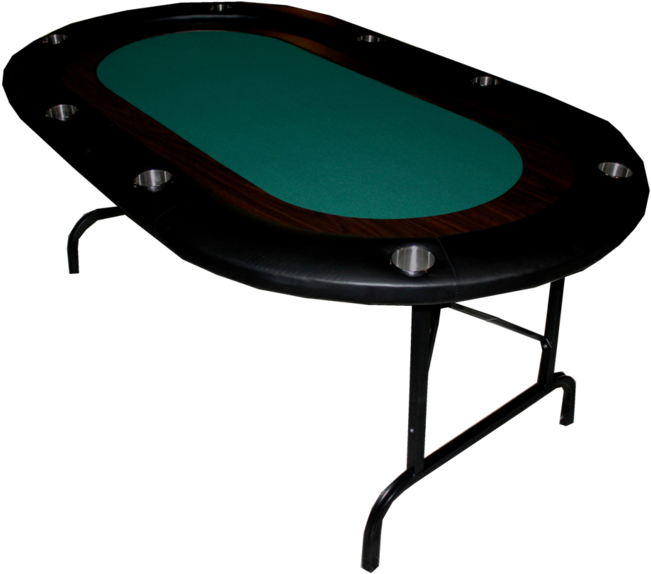 High Range Oval Foldable Poker Table Green 8 Persons - Poker Table (500x441), Png Download