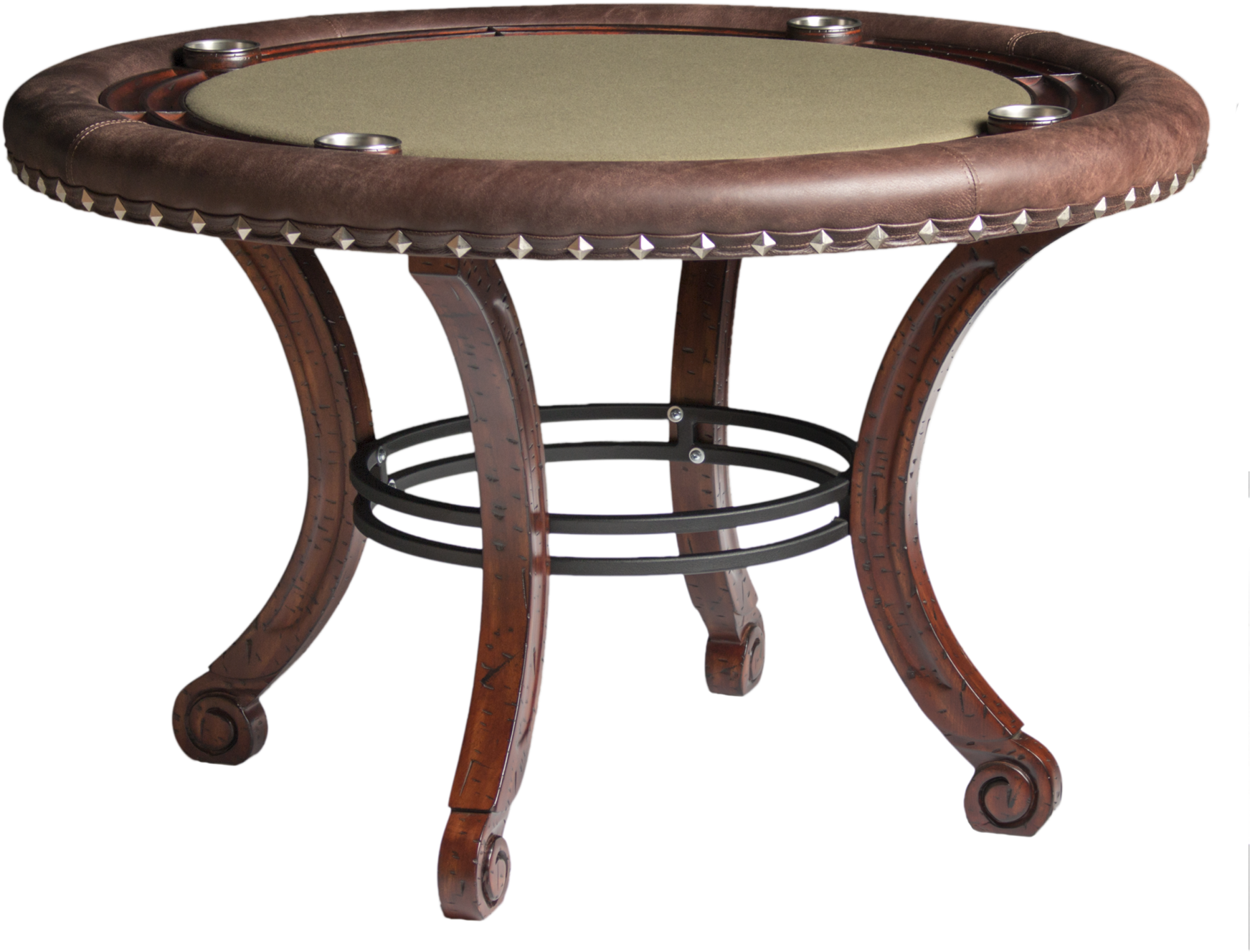 What A Stylish Table Convertible Poker & Dining Table - Darafeev Madrid 54" 6 Player Maple Custom Round Poker (2048x2048), Png Download