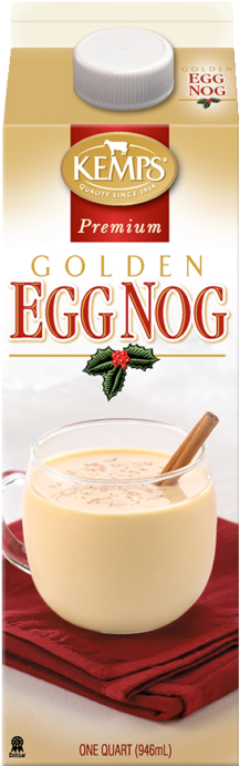 Premium Golden Egg Nog - Kemps Premium Golden Egg Nog 1 Qt. Carton (330x800), Png Download