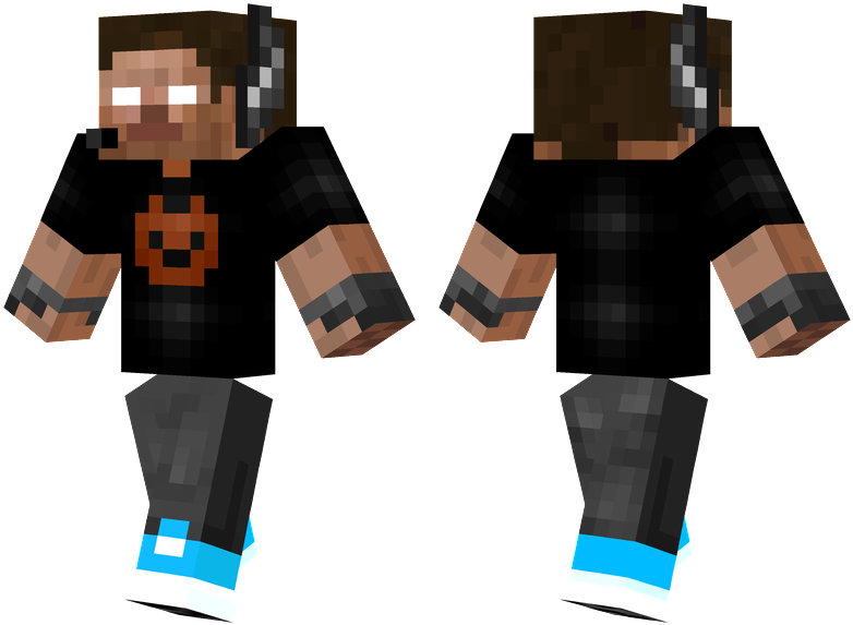 Herobrine Gamer - Minecraft Skin Nova Police (804x576), Png Download