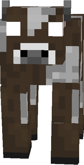 Download Minecraft Herobrine Cow Minecraft Cow Front View Png