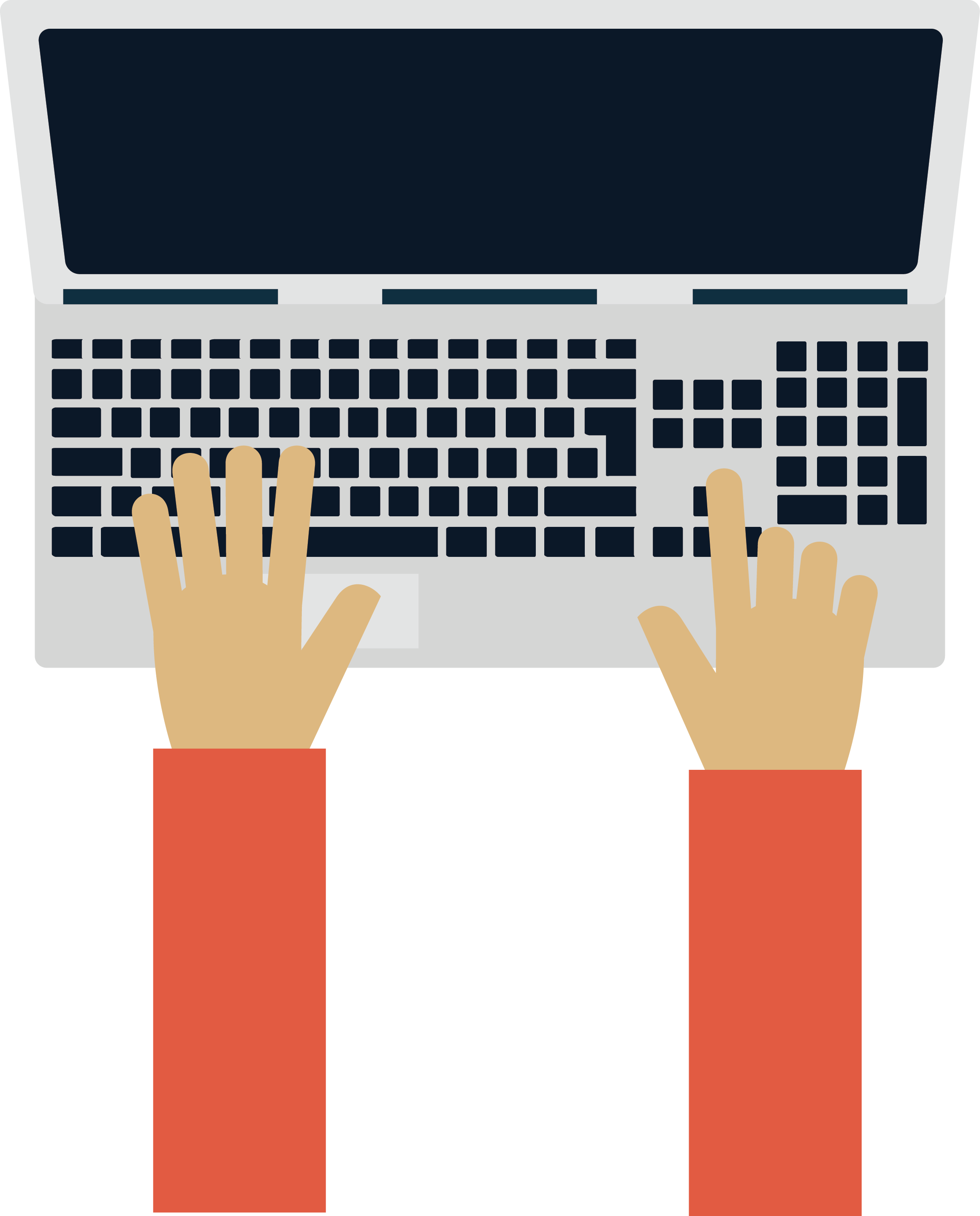 Computer Keyboard Desktop Computers Euclidean Vector - Teclado De Computadora Vector (2321x2878), Png Download