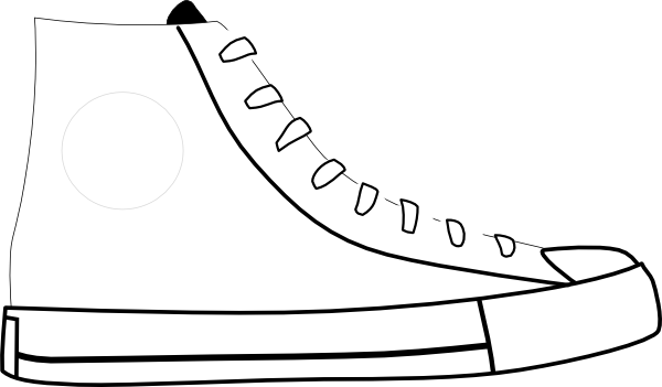 Shoes Clipart Black And White - Pete The Cat Shoe Template (600x351), Png Download