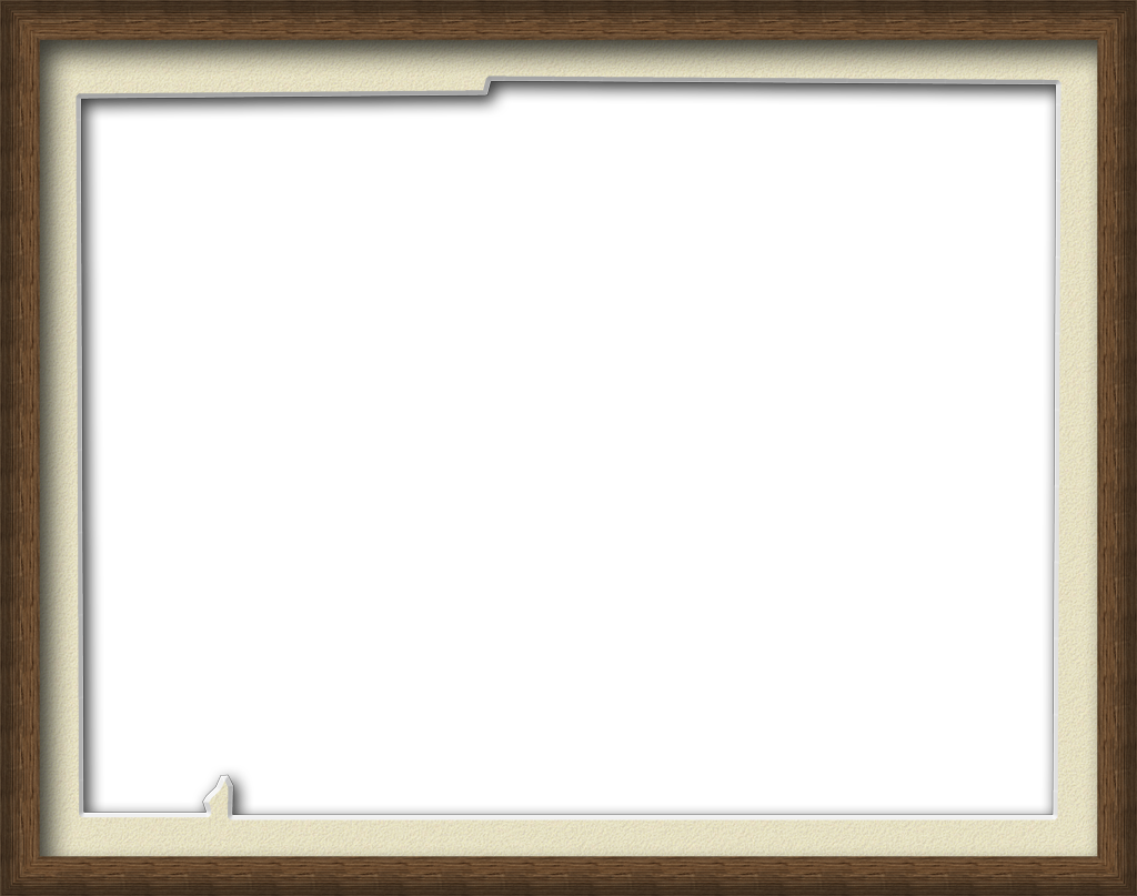 A Map Of Desoto With A Wood Picture Frame With A Cream - Transparent Wood Frame Border (1024x807), Png Download
