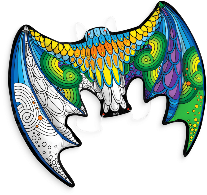 3d Colorables Colored In Wearable Dragon Wings - Toy (400x400), Png Download