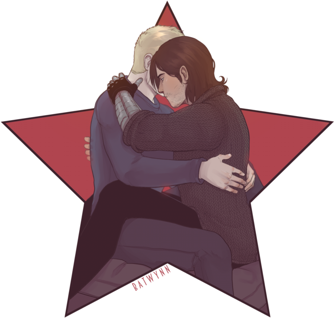 Stucky Hugs By Batwynn - Stucky Png (800x800), Png Download