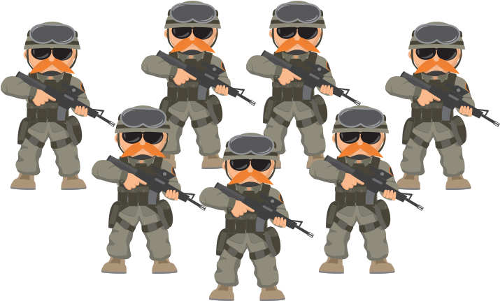 Hundred-soldier - Figurine (750x450), Png Download