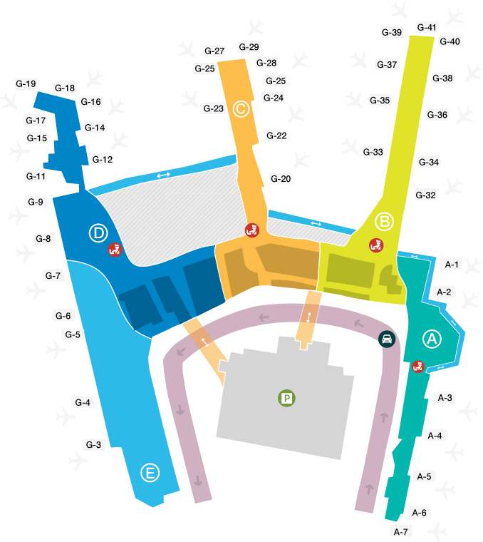 Aeropuerto Luis Muñoz Marin Puerto Rico - Luis Muñoz Marin Airport Map (775x845), Png Download