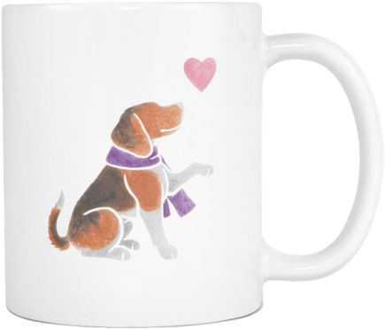 Watercolor Beagle Mug - Beagle (480x480), Png Download