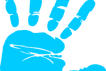Svg Transparent Download Wallpaper Foot Prints Clipart - Baby Handprint Png (450x300), Png Download