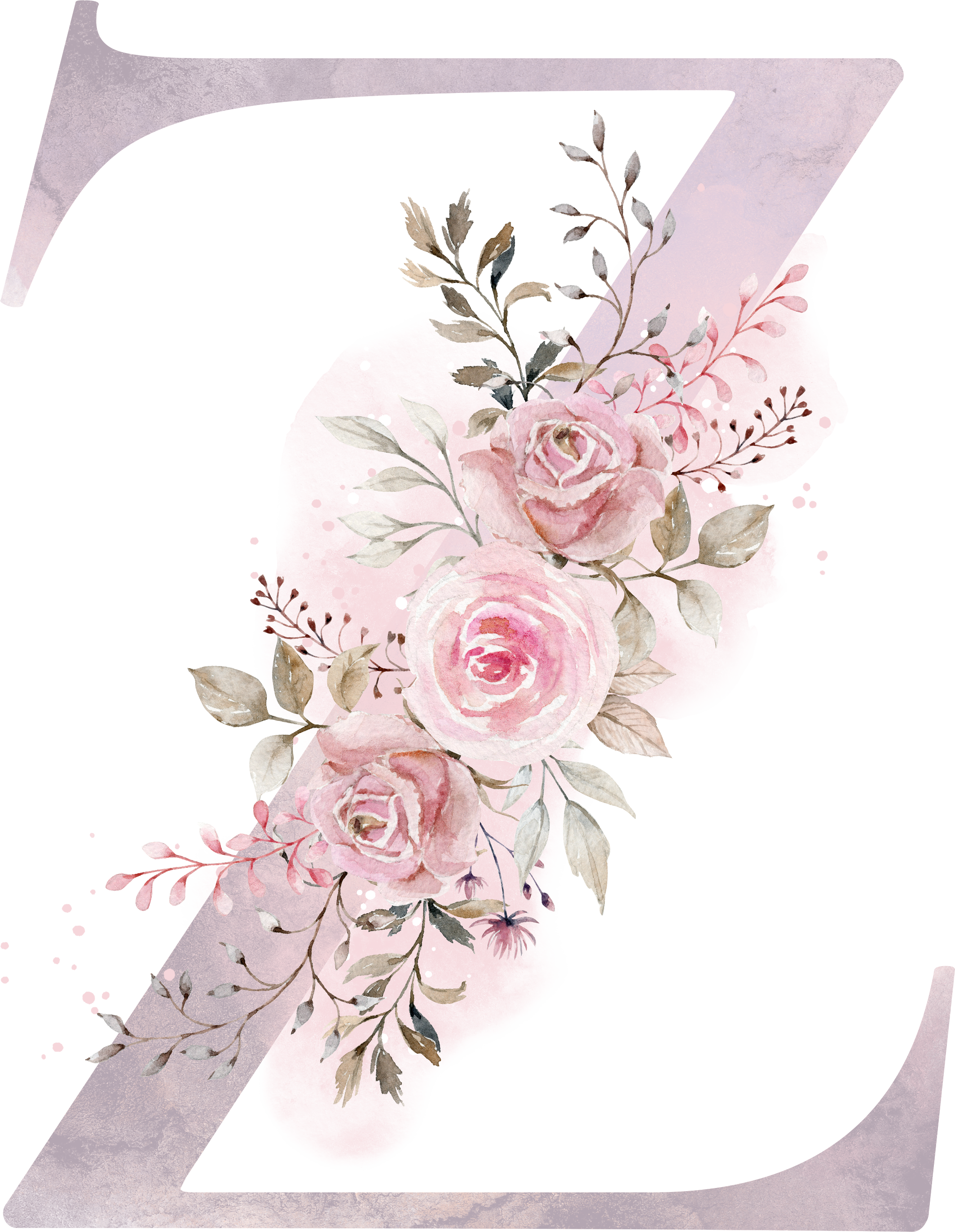 Z - Watercolor Painting (2127x2743), Png Download