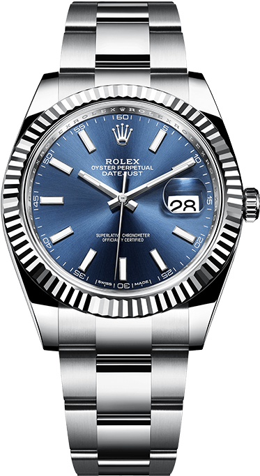 New Rolex Datejust - Datejust 41 Blue Dial (520x700), Png Download