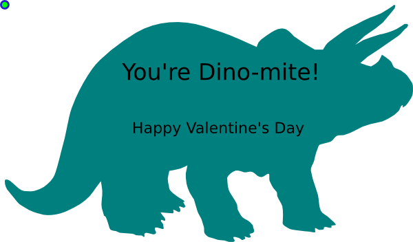 Valentine Dinosaur Clipart - Dinosaur Svg (600x352), Png Download