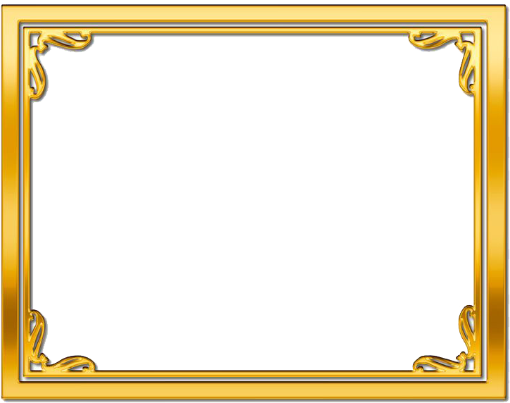 Gold Frame Png Picture - Gold Frame Border Png (736x579), Png Download