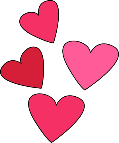 Valentines Day Hearts Clip Art Valentine Week 6 - Valentines Day Hearts Clipart (418x500), Png Download