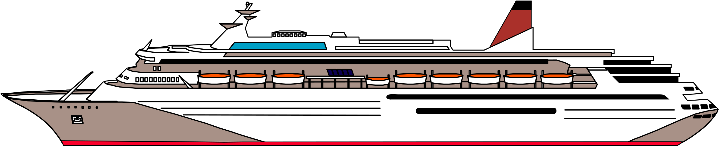 This Free Icons Png Design Of Ocean Cruise Ship (2400x515), Png Download