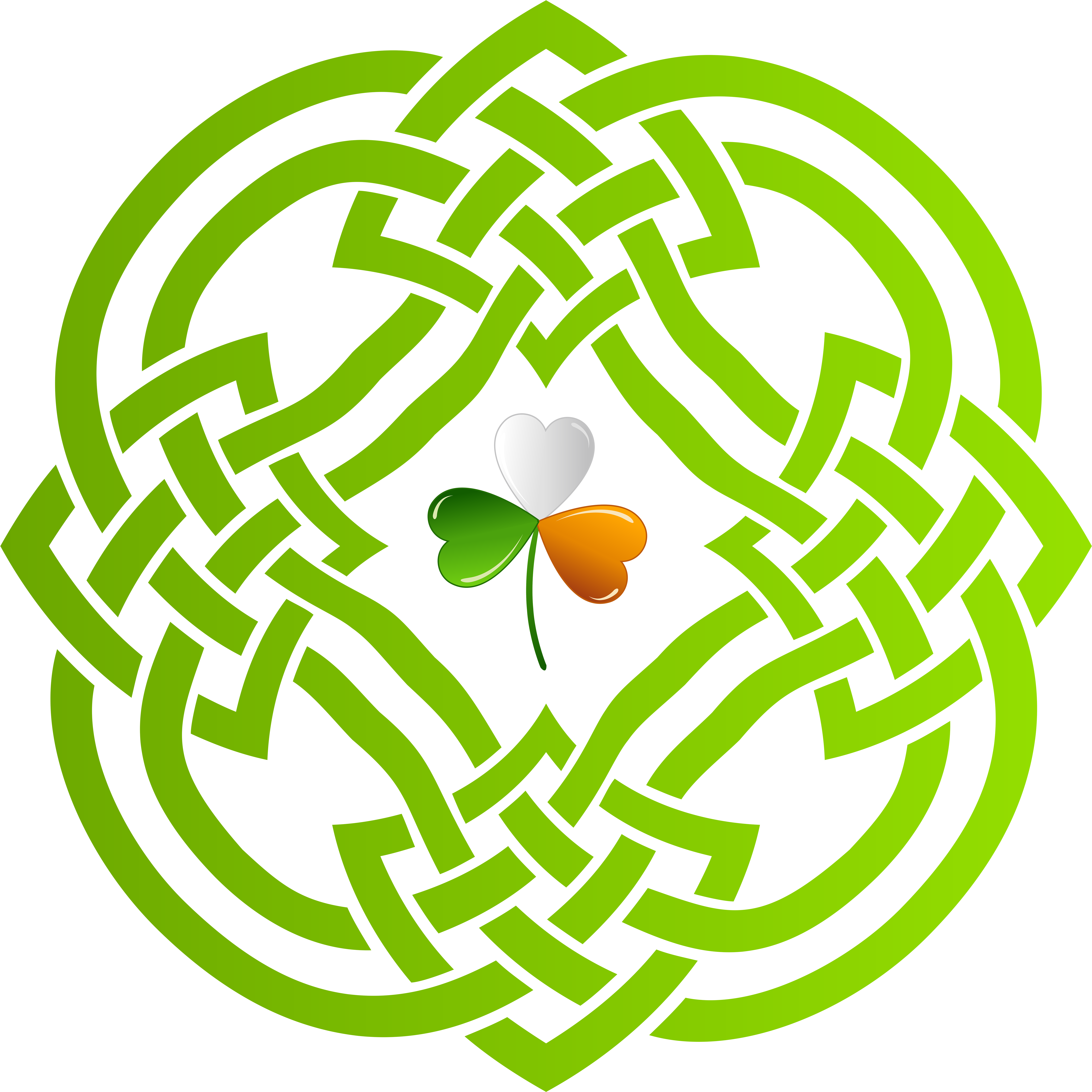 Ireland Shamrock Saint Patrick's Day Four-leaf Clover - Irish Clip Art (6000x6000), Png Download