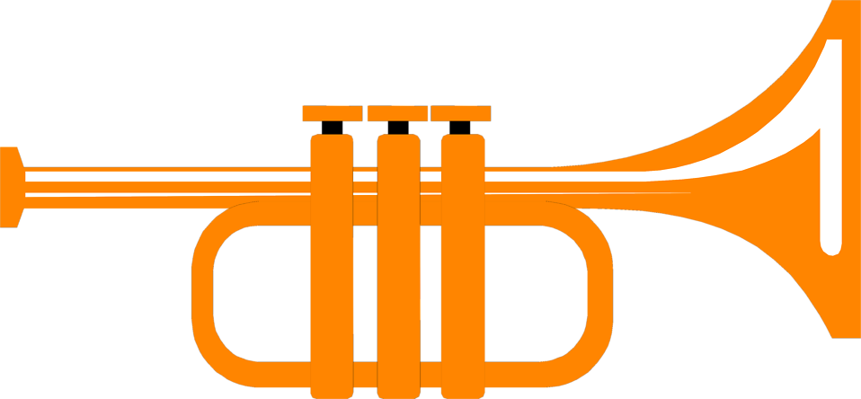 Trumpet Clipart - Trumpet Clipart Transparent Background (958x444), Png Download