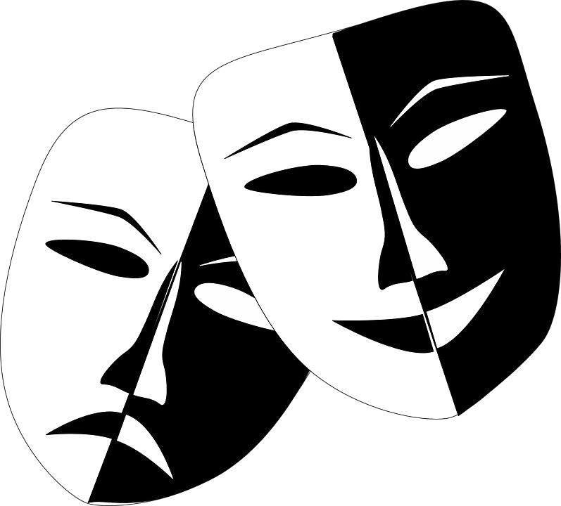 Anonymous Mask Png Image Free Download - Comedy And Tragedy (797x720), Png Download