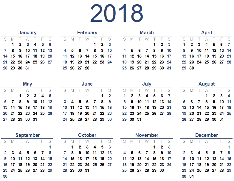 2018 Calendar Png Background - South African Calendar 2018 (847x606), Png Download