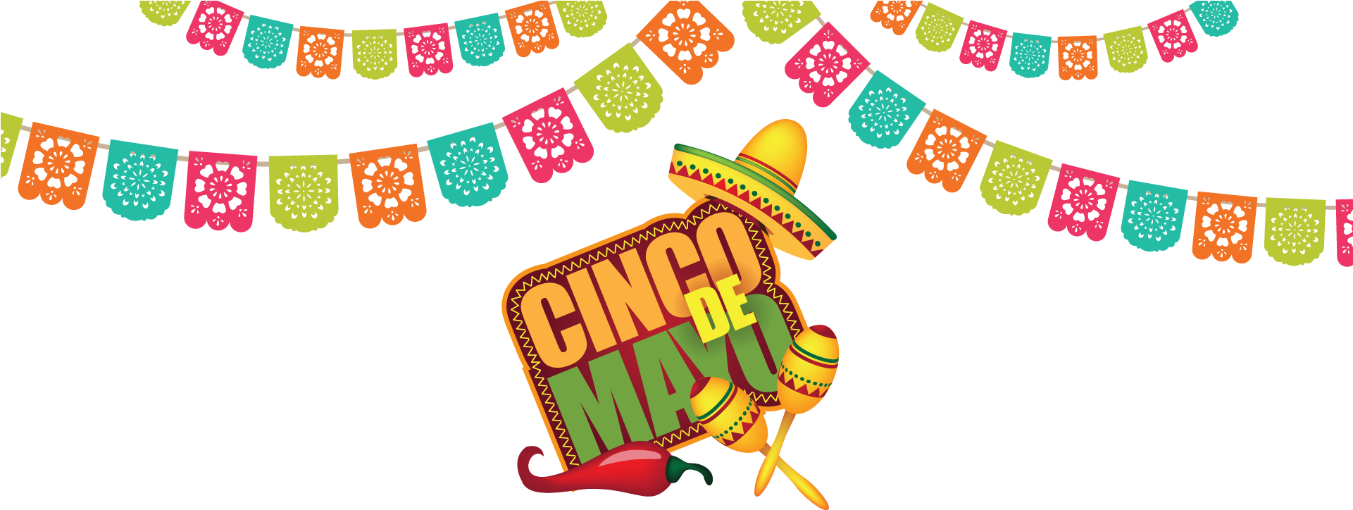 19 Cinco De Mayo Clipart Free Download Banner Huge - Header (1920x741), Png Download