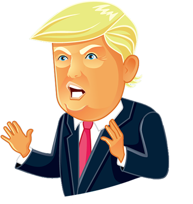 Tweets About Donald Trump - Donald Trump Cartoon Png (400x400), Png Download