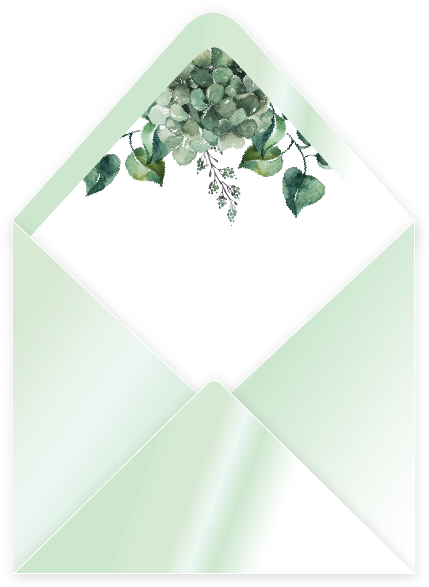 Sweet Blossom Envelope Liner - Invitation In Transparent Envelope (440x598), Png Download