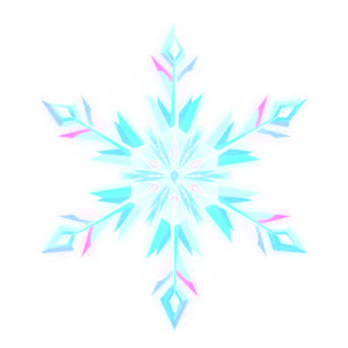 Frozen Snowflake On White Background - Disney Frozen Snowflake Png (500x500), Png Download