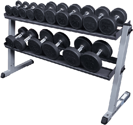 Dumbbell Rack Png - Body Solid Round Rubber Dumbbells (480x480), Png Download