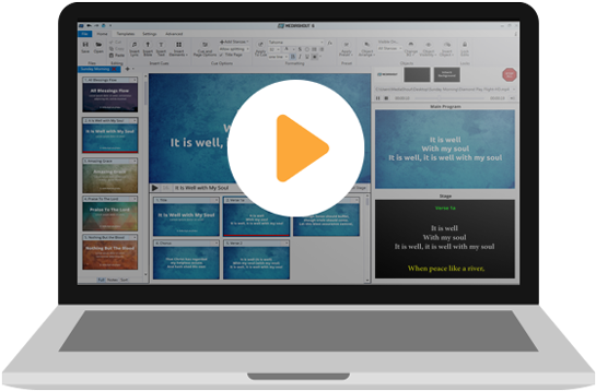 Mediashout Computer - Church Presentation Software (570x373), Png Download
