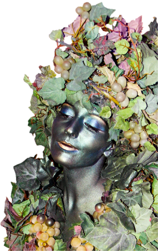 People With Grapes - Tree (314x500), Png Download