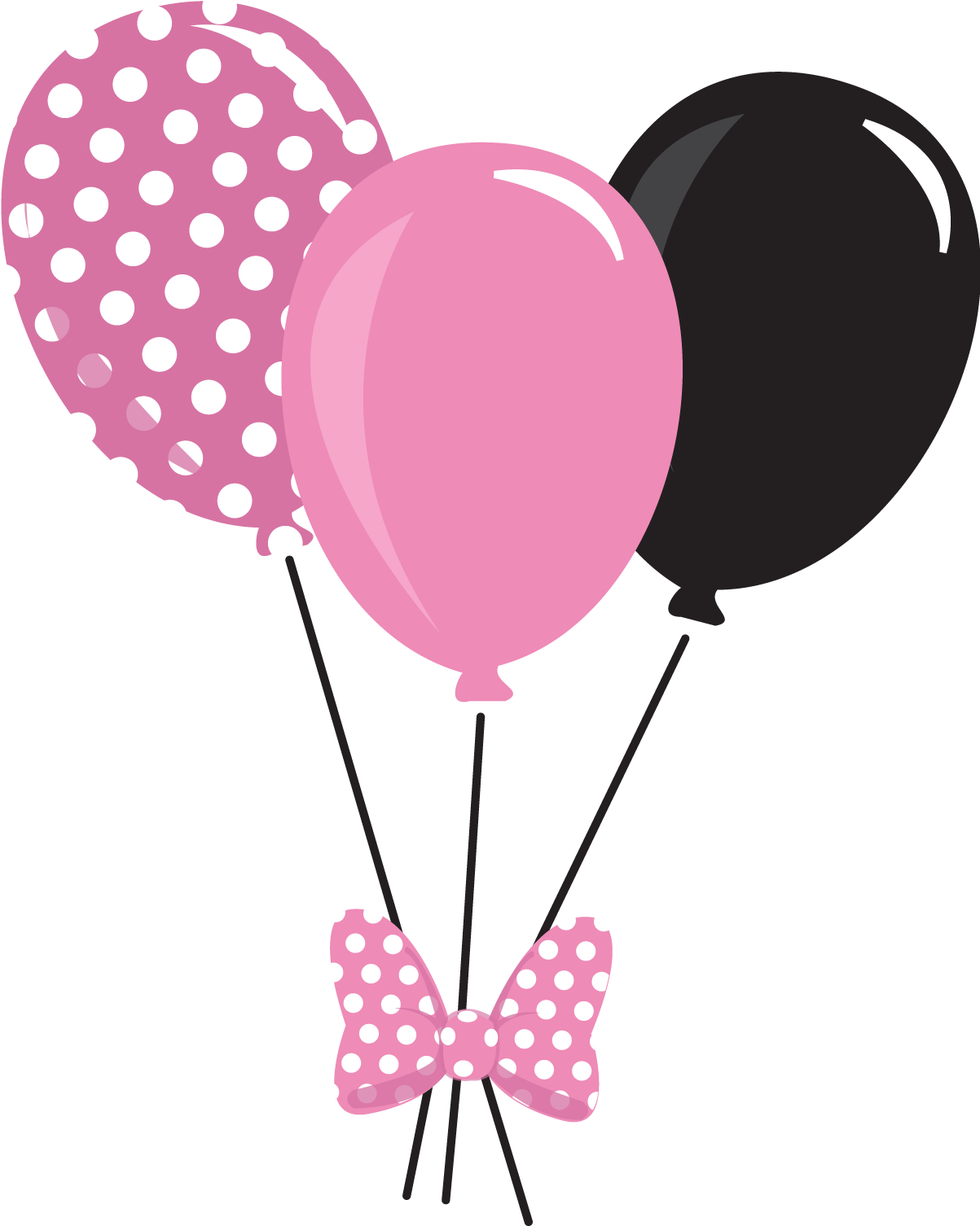 Mickey E Minnie - Minnie Mouse Balloons Clipart (900x1132), Png Download