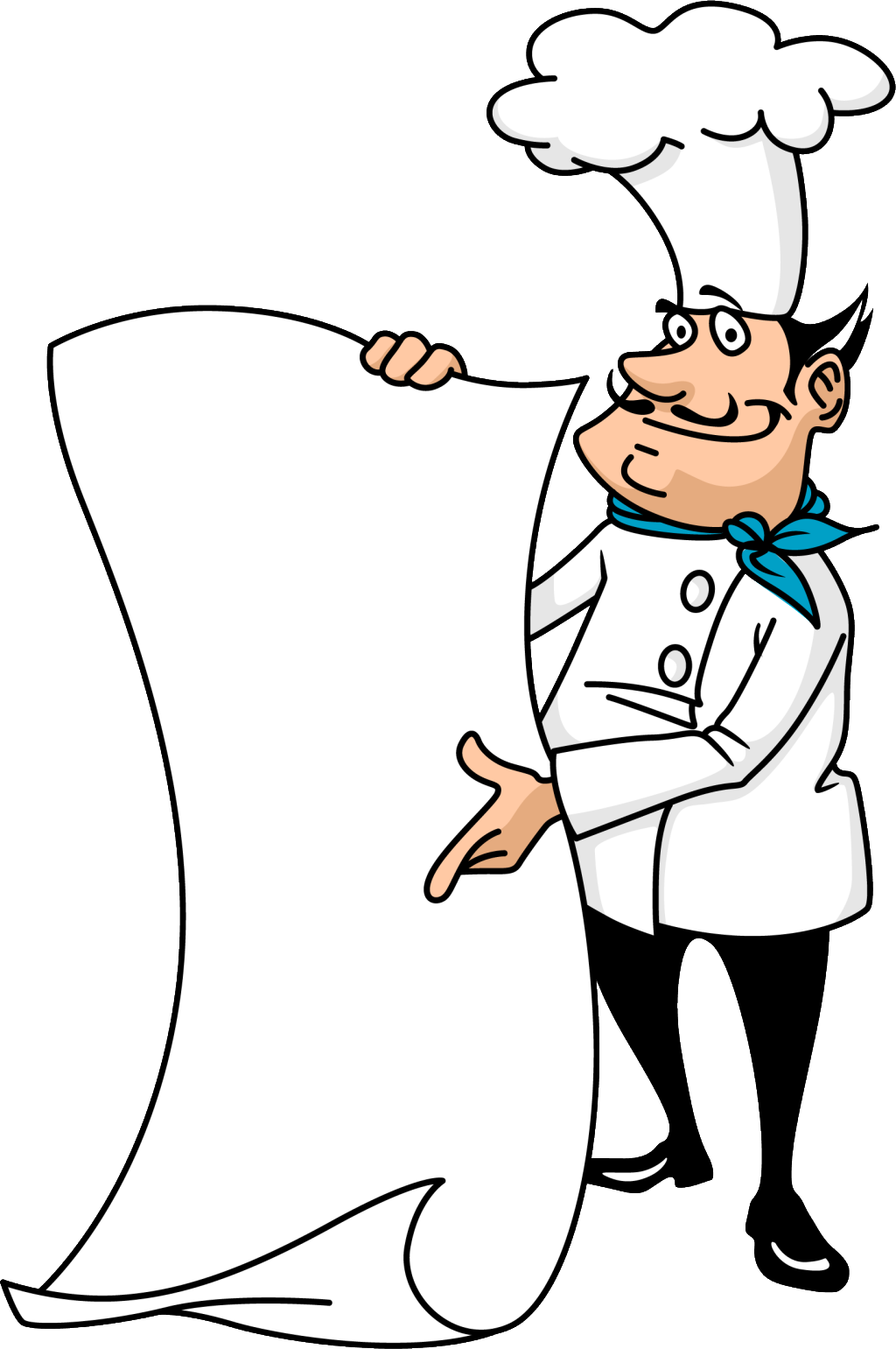 Holding Menu Chef Cartoon Background Vector - Chef - Free Transparent ...