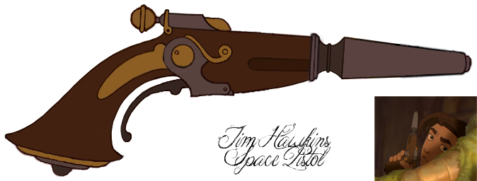 Treasure Planet Pistol - Planeta Del Tesoro Armas (674x256), Png Download
